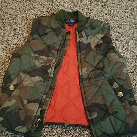 camo polo vest